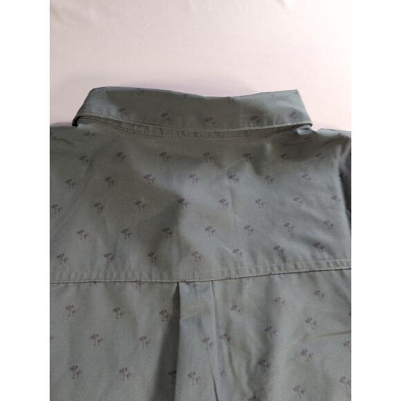 Voyager Mens XL Short Sleeve Button Up Shirt Gray Outdoor Casual Travel - Picture 9 of 11